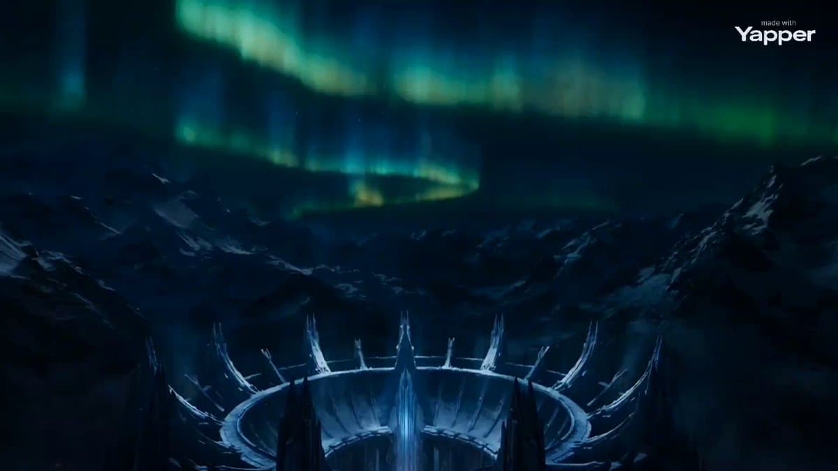 Epic Cinematic Fight Scene: Shadow Sorcerer vs. Fiery-Ice Phoenix