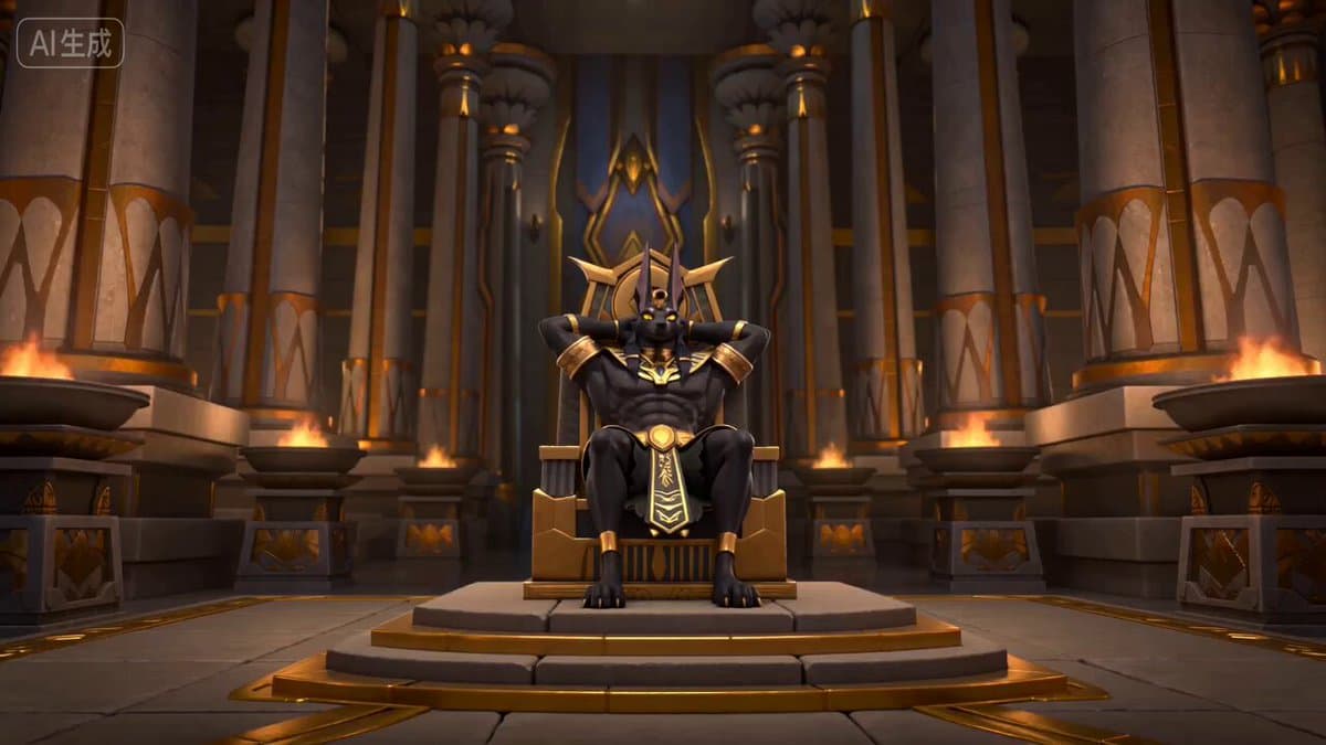 Anubis Tickle Scene