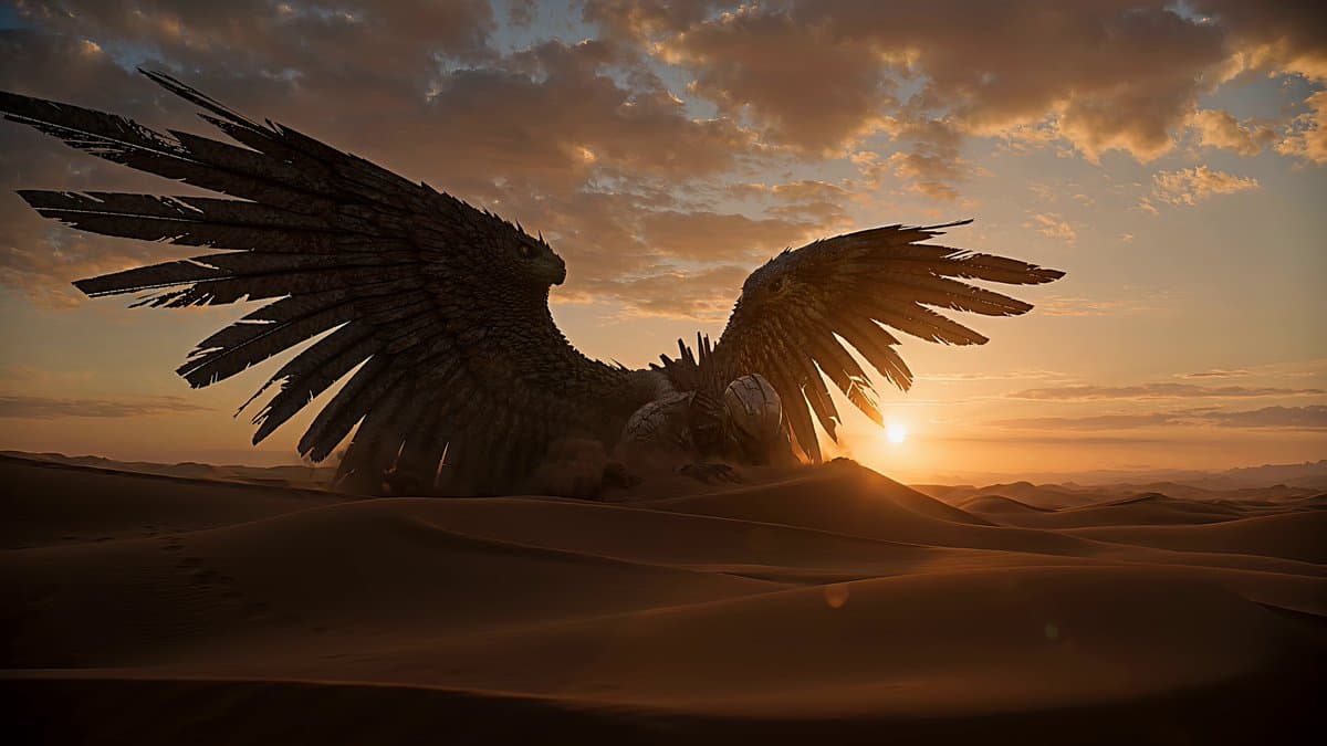 Desert Wasteland Robotic Angel