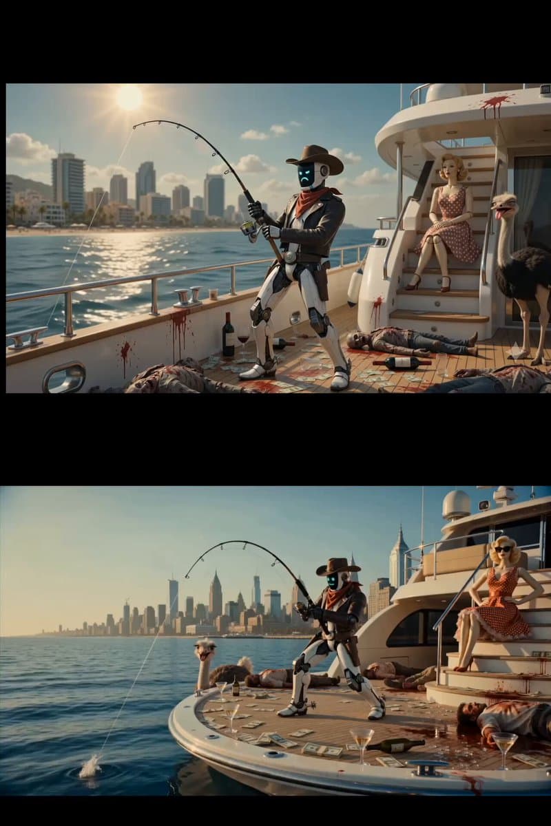 Surreal Scavenger Yacht Scene
