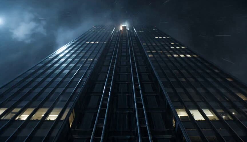 Cinematic Falling Elevator Action Sequence