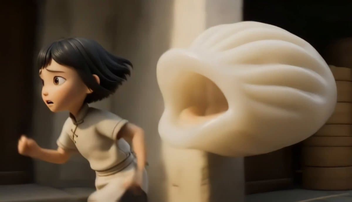 Chinese Dim Sum Shop Girl Character