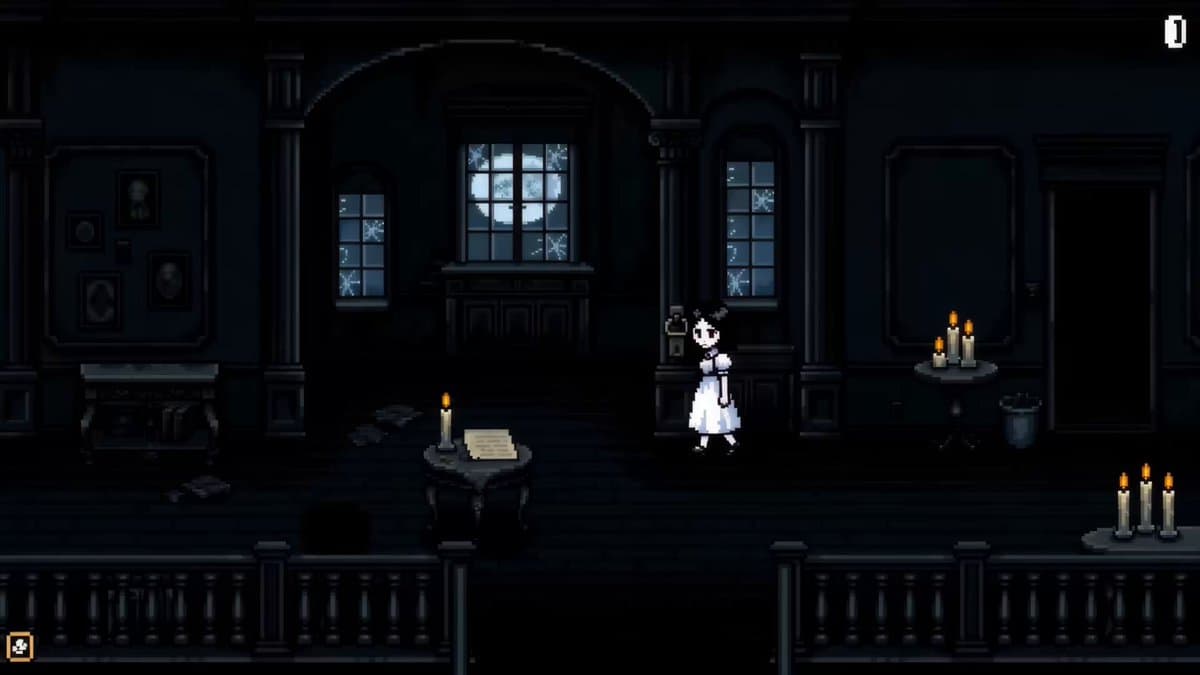 Pixel Art Horror RPG Gameplay Scene