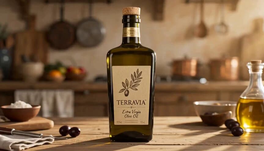 3D Realism Olive Oil Ad Prompt