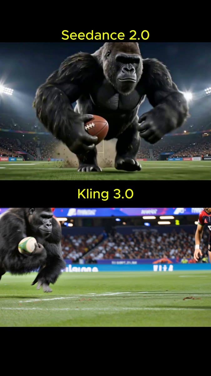 Rugby Match: Humans vs. Gorillas