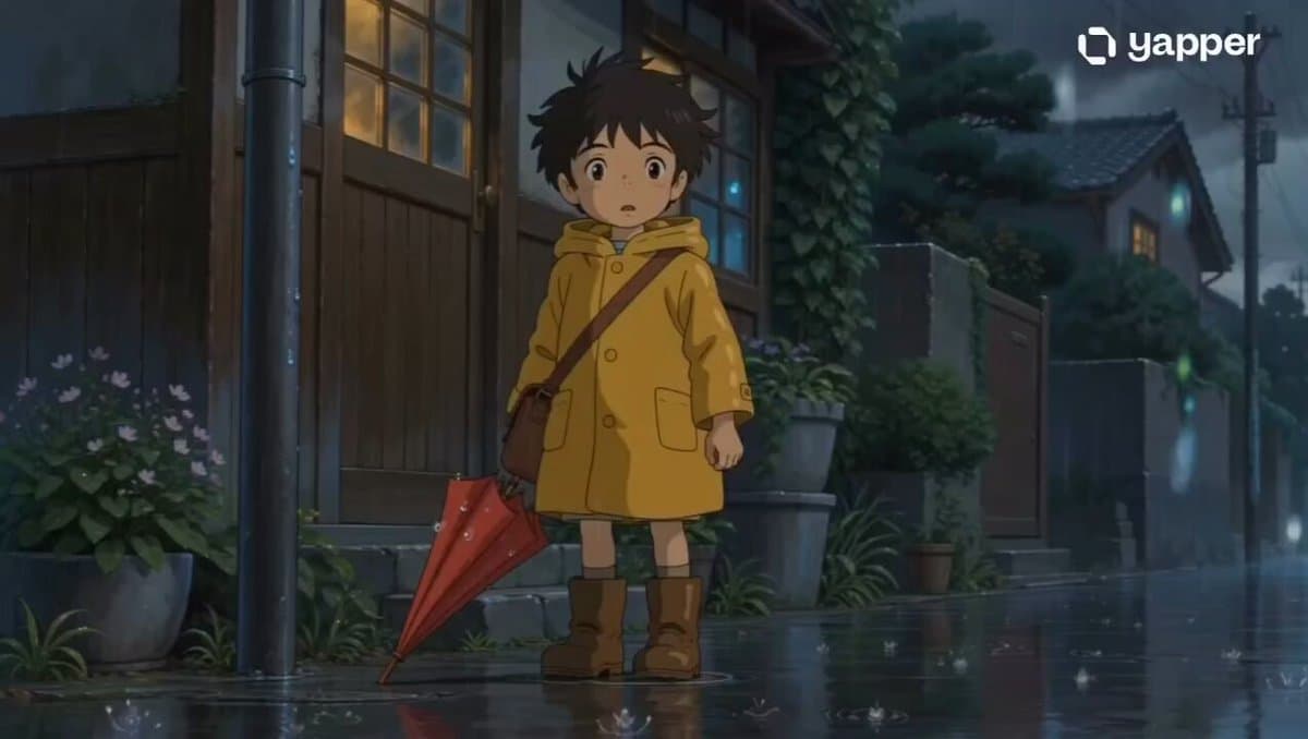 Studio Ghibli Rainy Village Animation