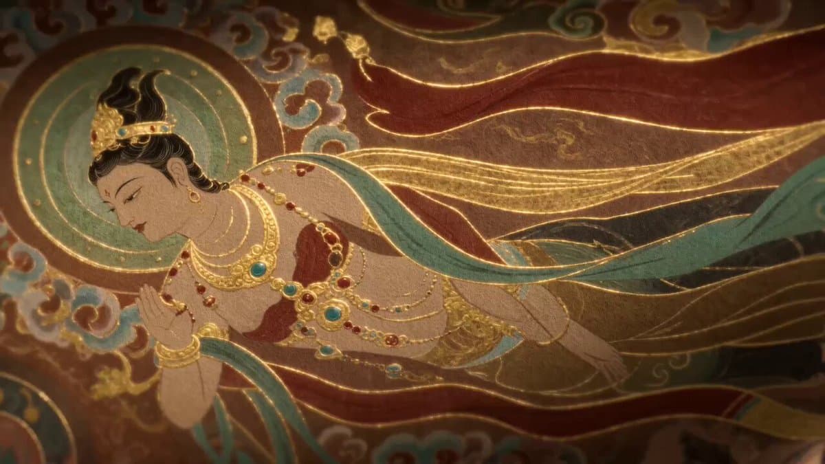 Dunhuang Flying Apsara Video Generation Prompt