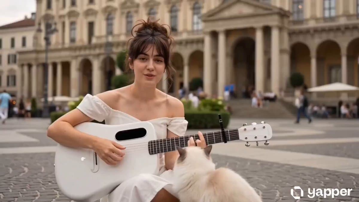European Piazza guitar performance