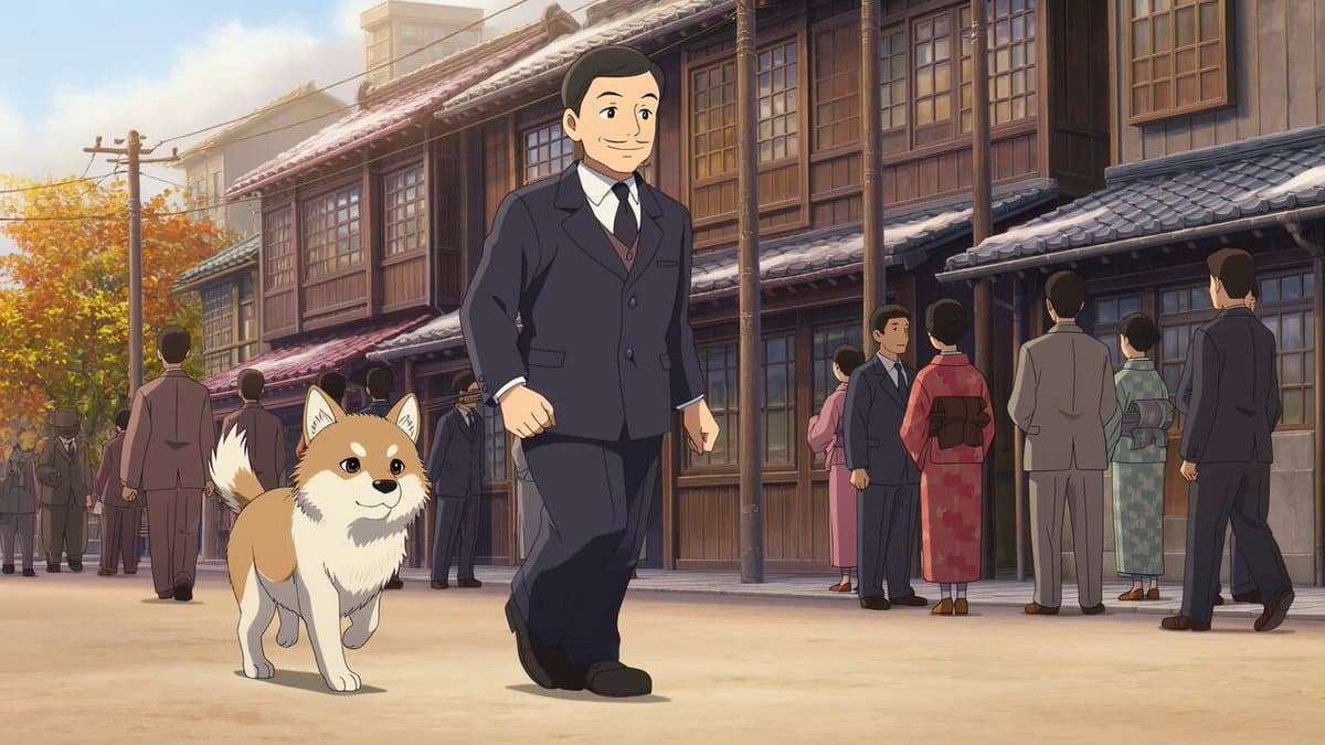 Grok Imagine prompt for Hachiko's life video