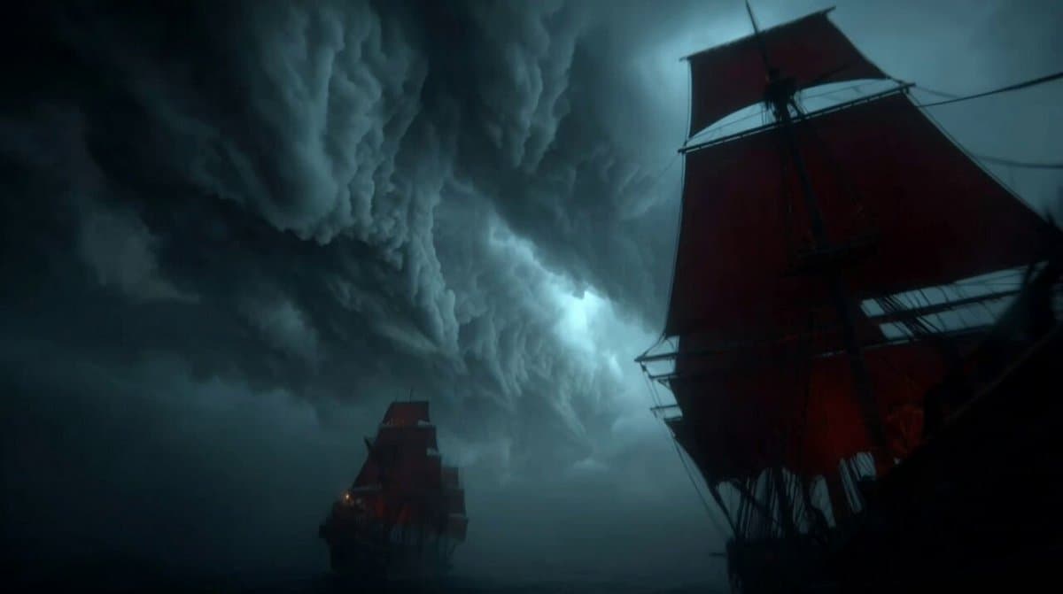 Furious Giant Dragon Emerging from Ocean