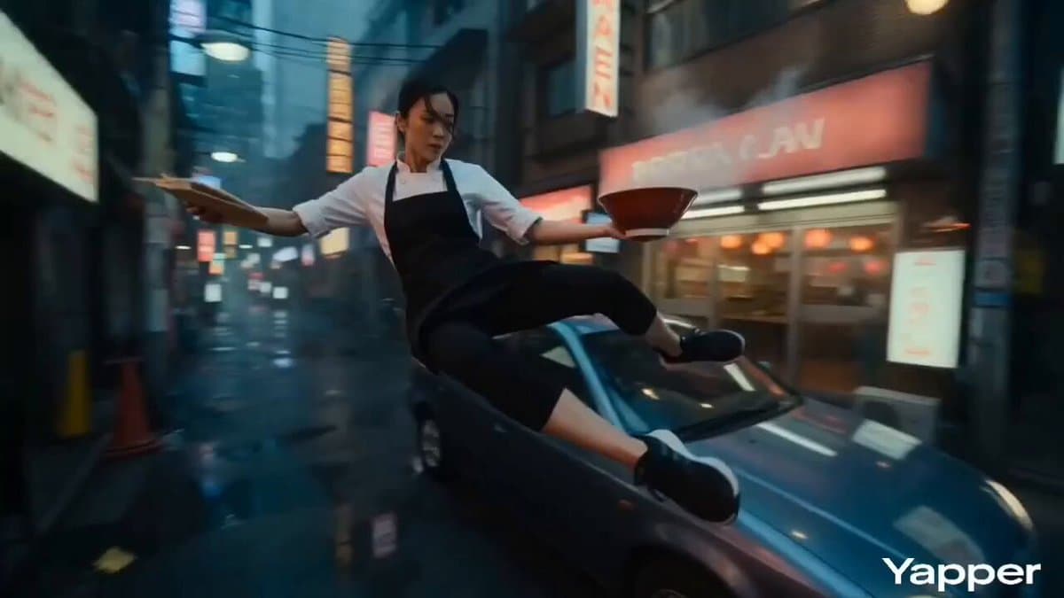 Hyper-Focused Ramen Chef Sprint Cinematic