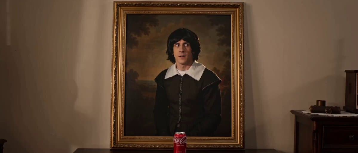 Painting Character Steals and Drinks Cola