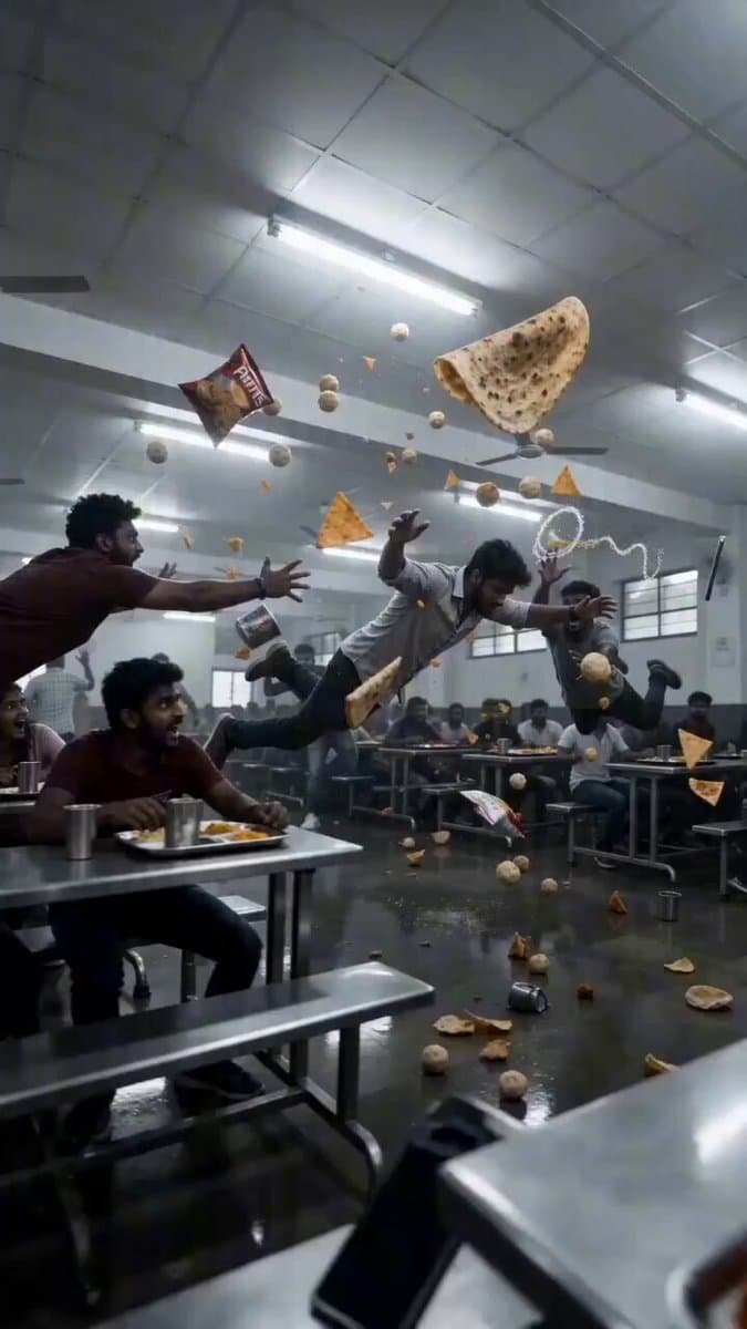 Bullet Time Effect in a College Canteen