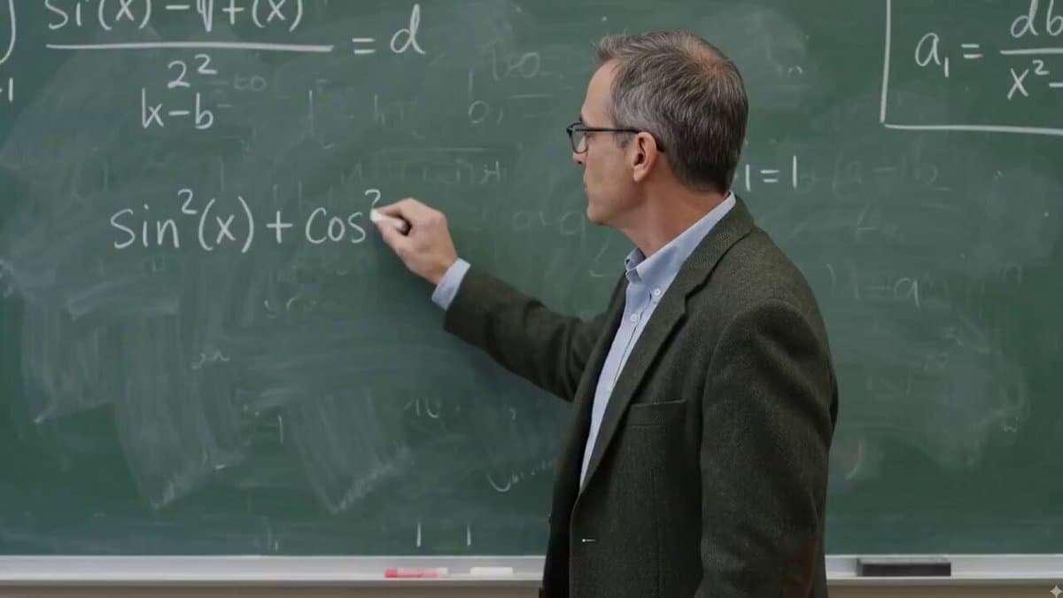 Math Professor Trigonometry Chalkboard Video