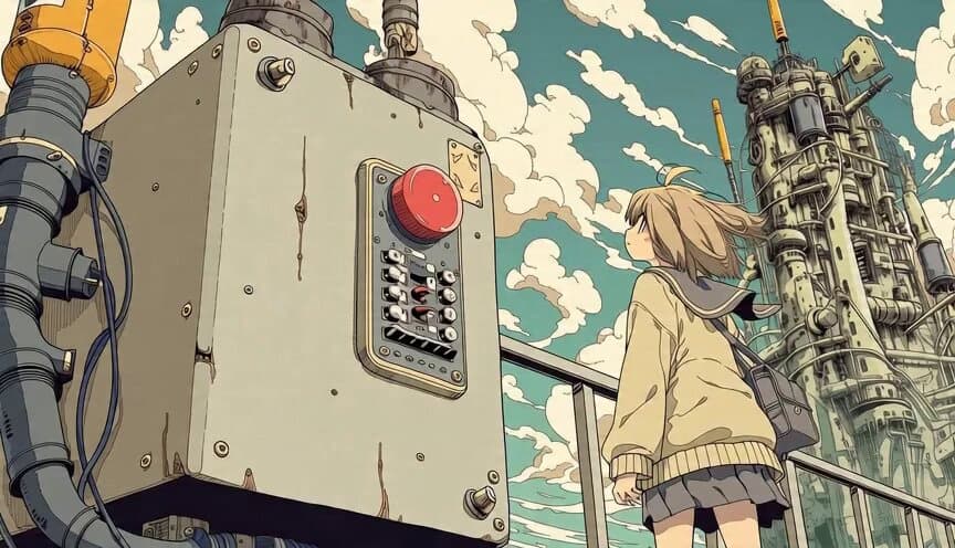 Anime Girl and Explosion Video Prompt