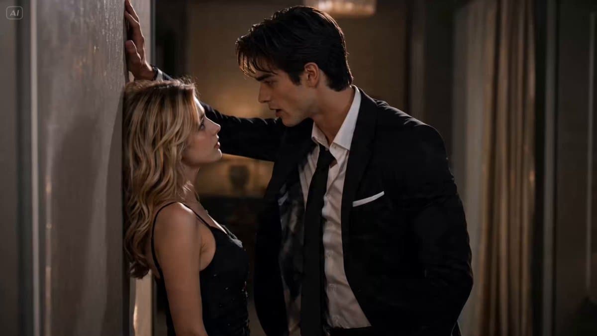 Romantic Comedy Scene: Wall Pin and Flirtation