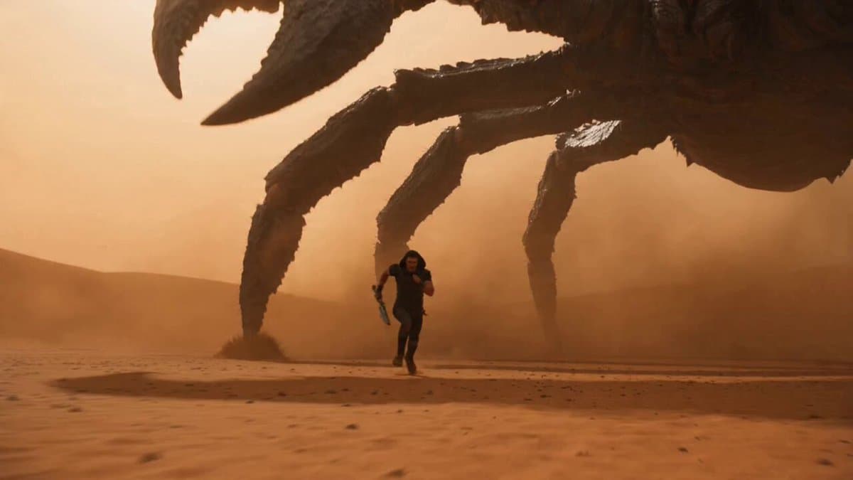 Kaiju Scorpion Desert Battle Video Prompt