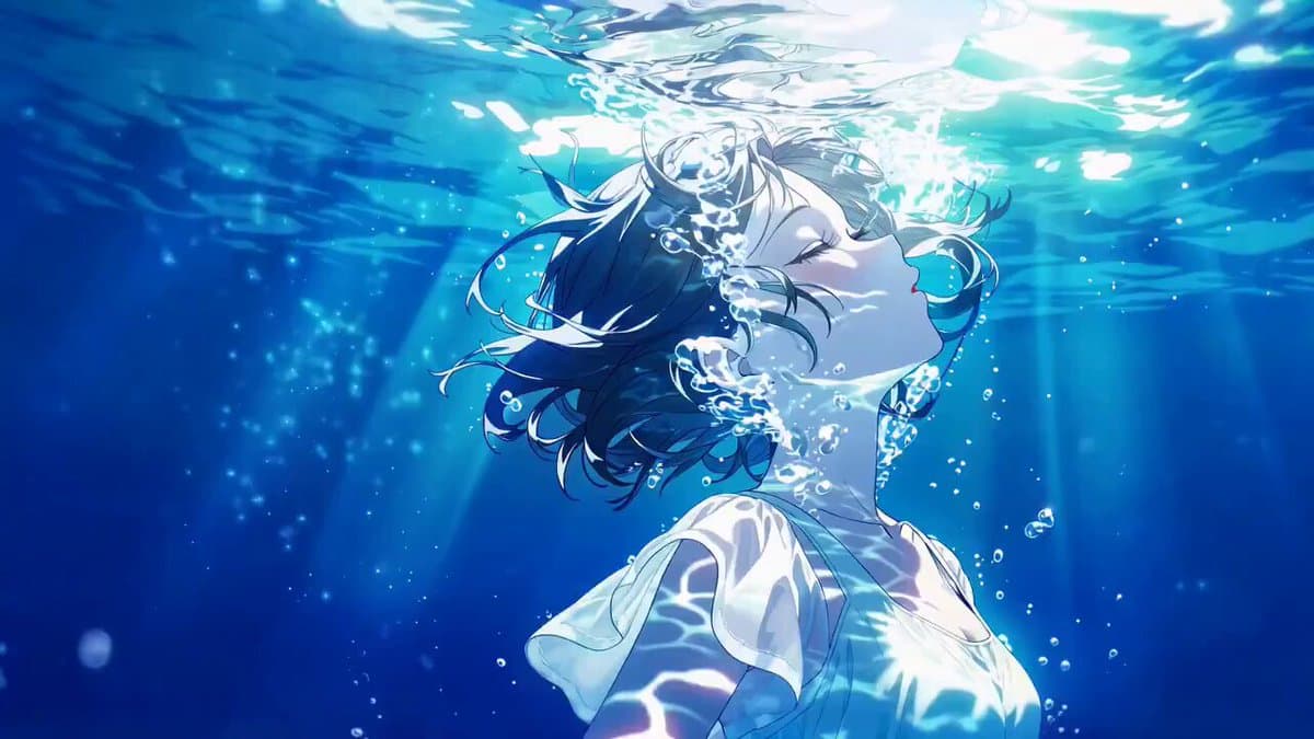 Emotional Underwater Anime Test Prompt