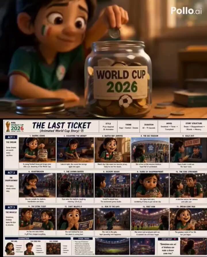 Pixar Style World Cup 2026 Story