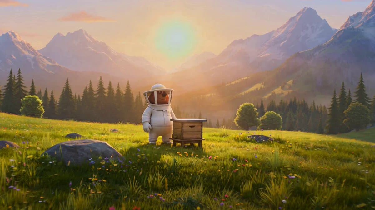 3D Cartoon Bear Beekeeper