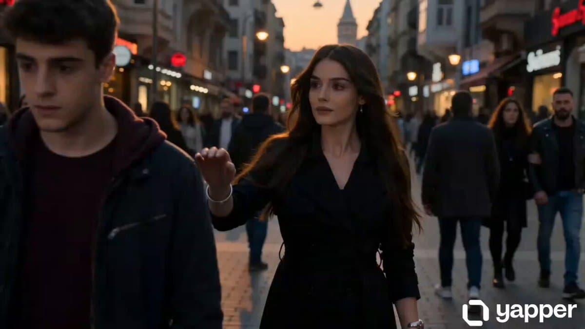 Time-distorting woman cinematic sequence