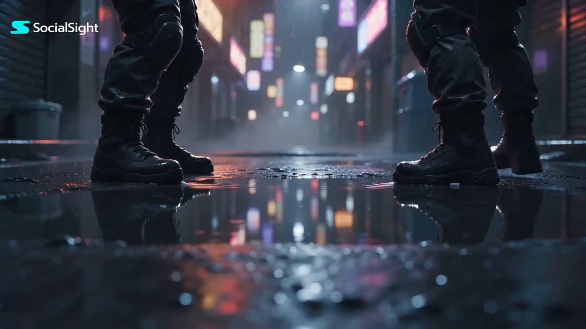 Cyberpunk Tokyo Alley Fight Sequence