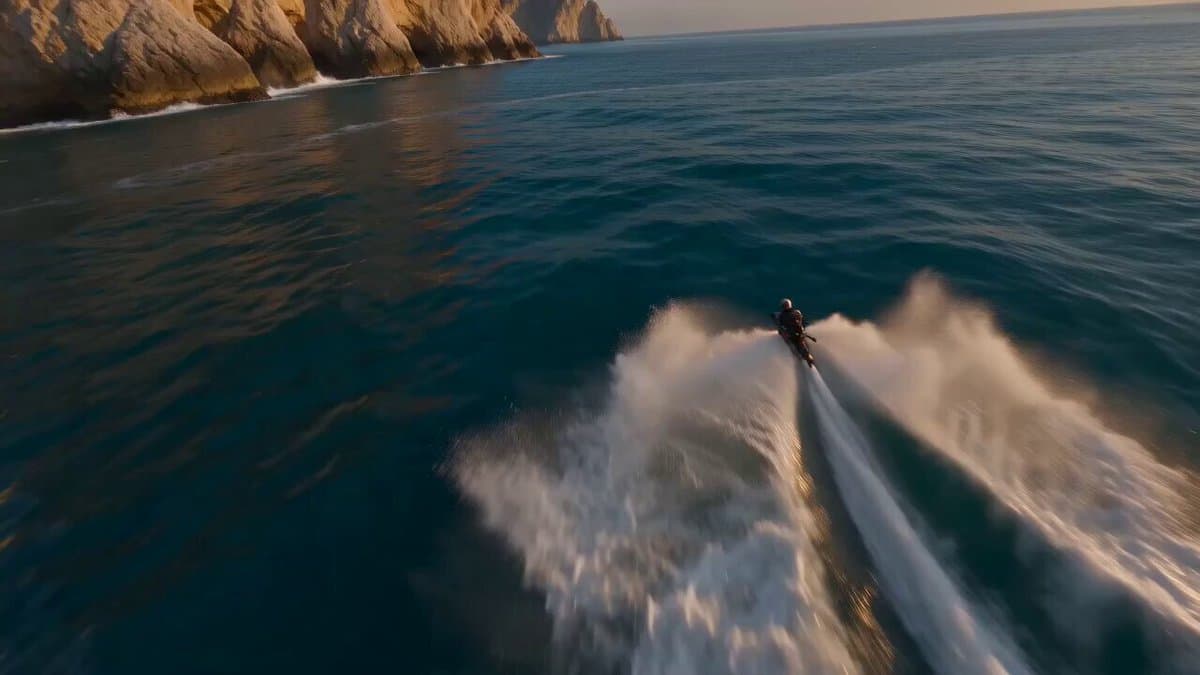 Cinematic Coastal Aerial Drone Shot
