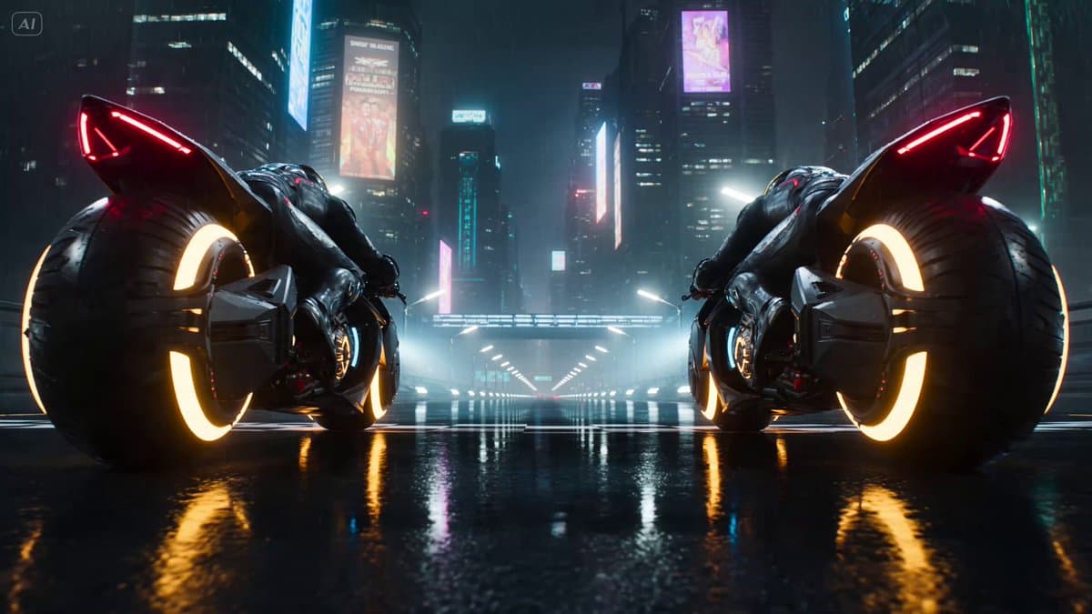Neon Velocity Cyberpunk Bike Race