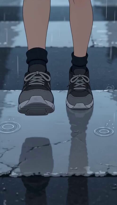 Anime Crosswalk Rain Jumping Challenge