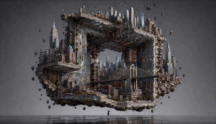 Impossible Gravity Cuboid City