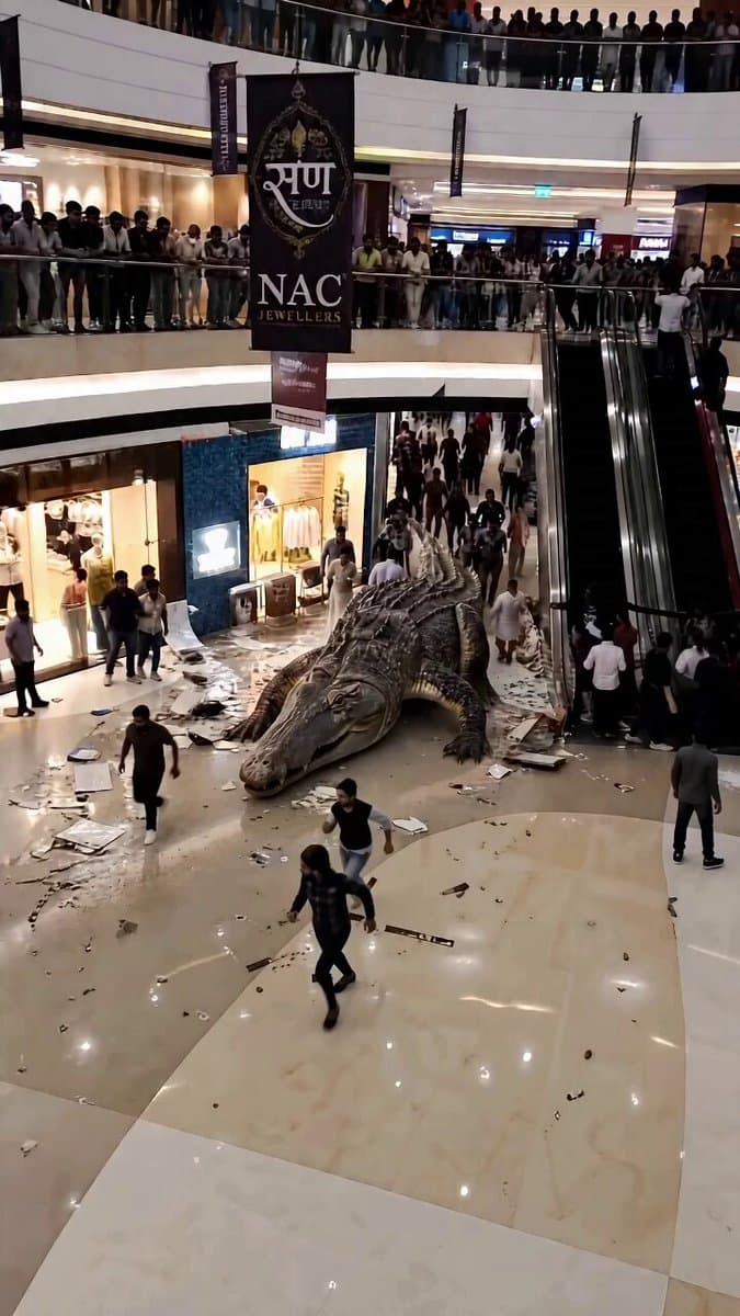 Giant Crocodile Mall Attack