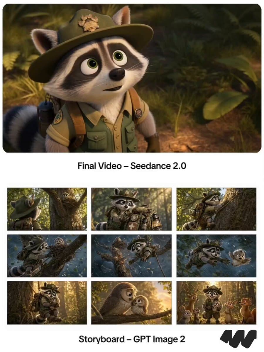 Pixar Raccoon Storyboard
