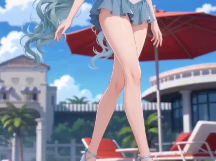High-Quality Anime Swimsuit Video