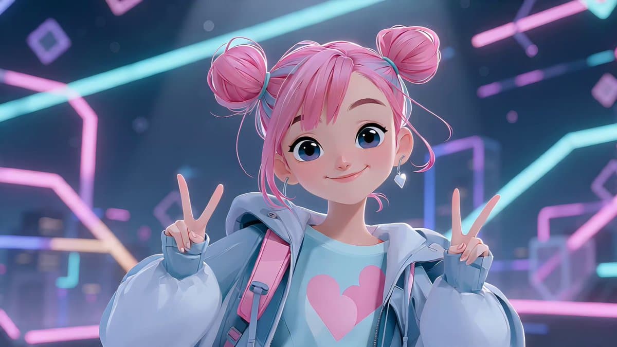 Pink Haired J-Pop Idol Dance