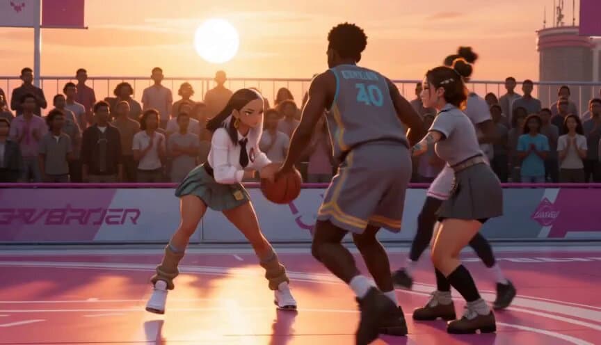 Anime and Live-Action Basketball Mix