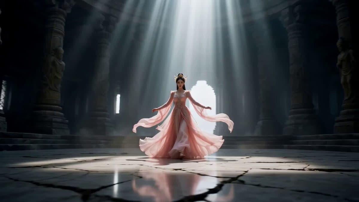 Cinematic Wuxia Celestial Warrior Dance