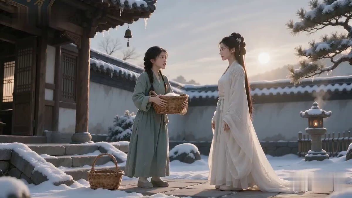 Chinese Swordswoman and Spirit Fox
