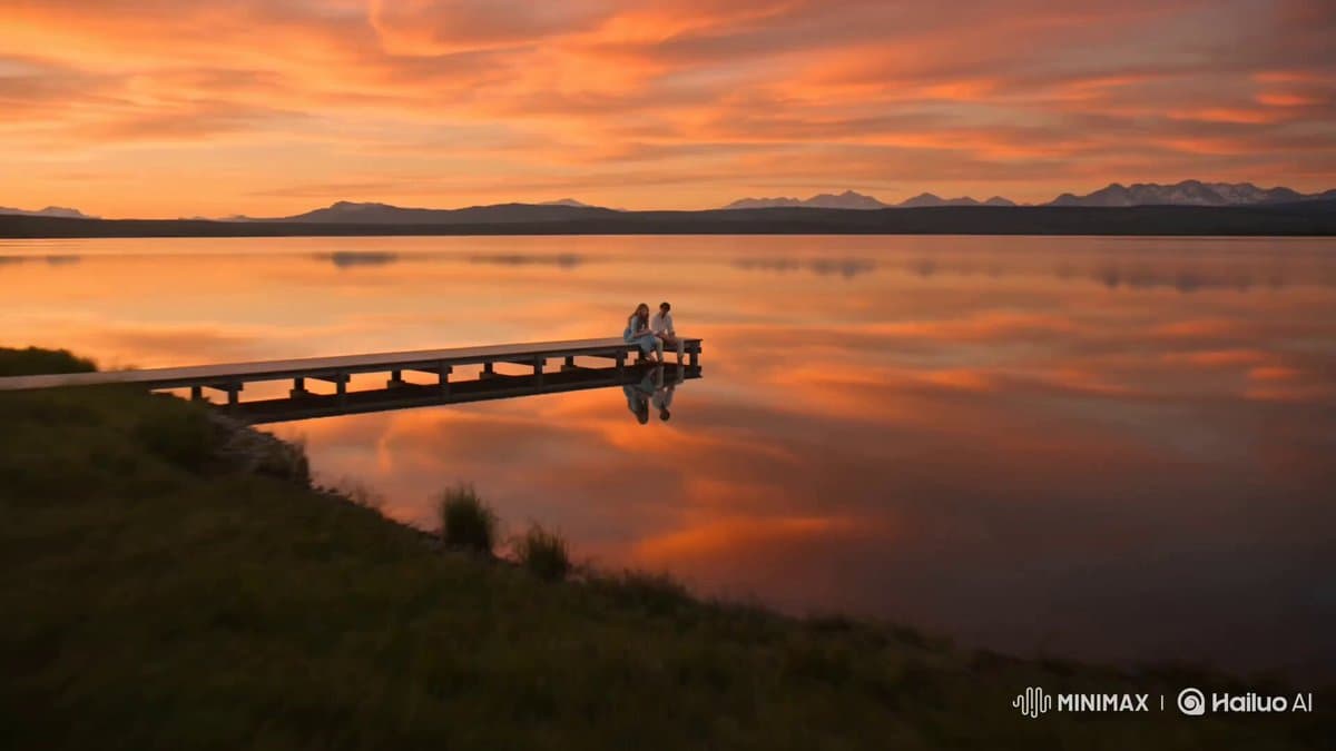 Alpine Lake Golden Hour Couple