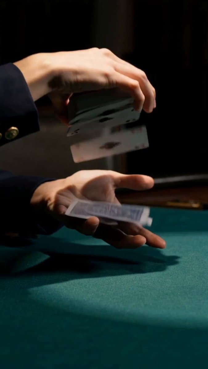 Cinematic Casino Card Handling