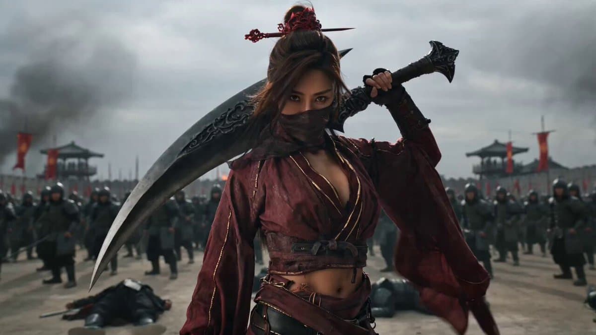 Wuxia Warrior Fire Phoenix Blade