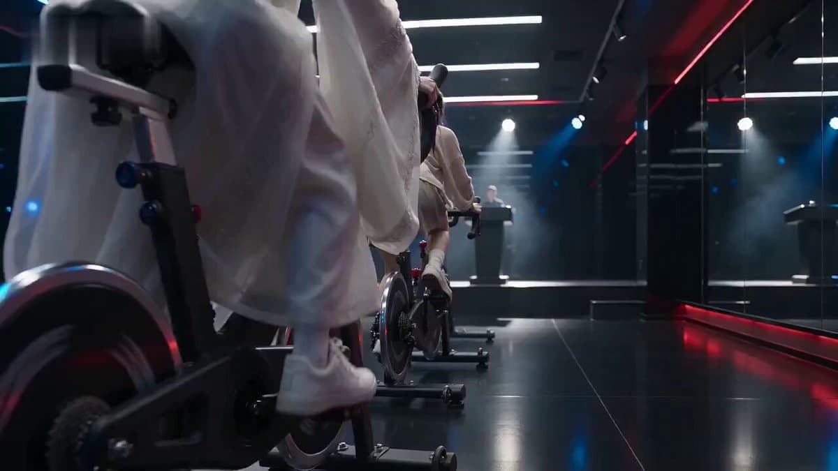 Cinematic Exercise Bike Cavalry Charge Misdirection