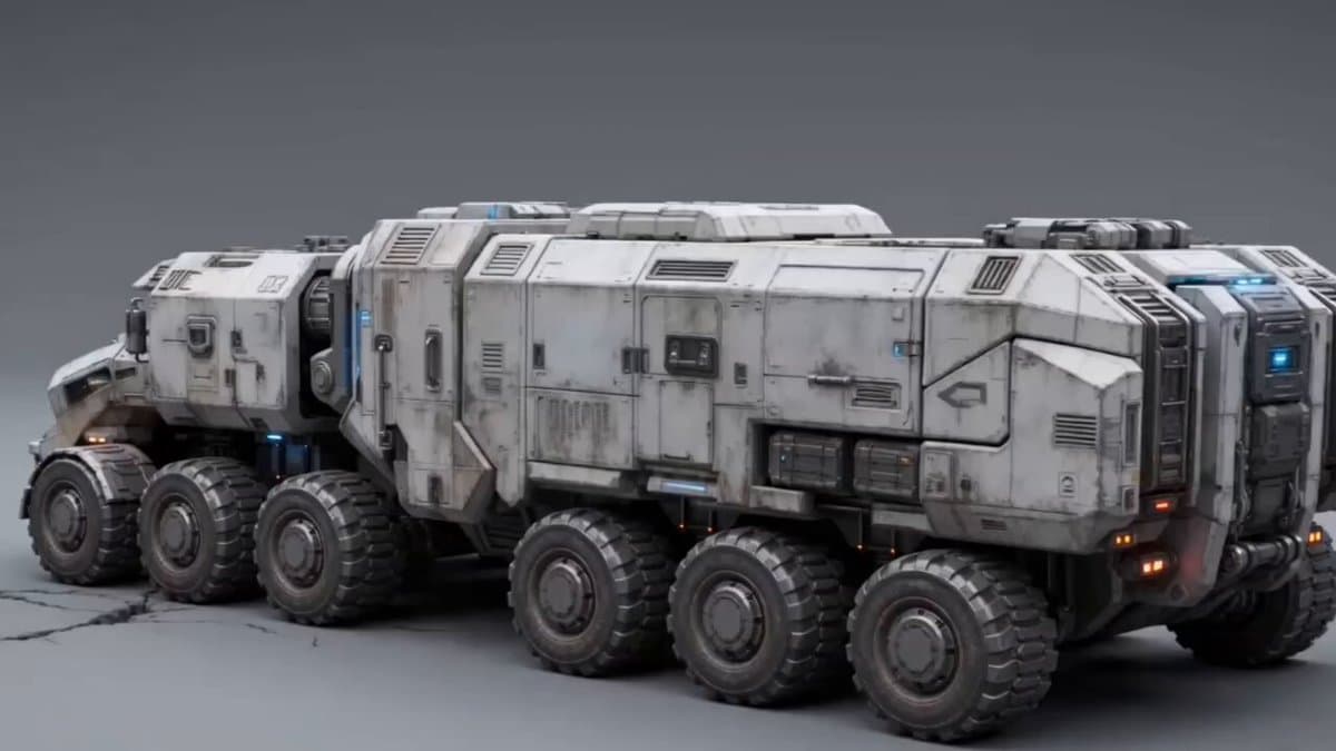 Futuristic Armored Siege Transport