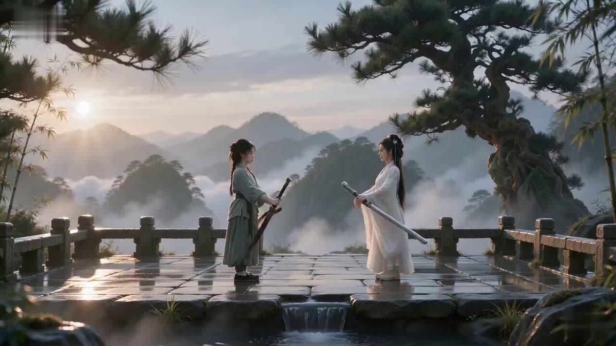 Cinematic Wuxia Sword Duel