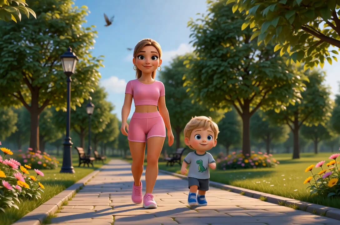 3D Cartoon Park Scene