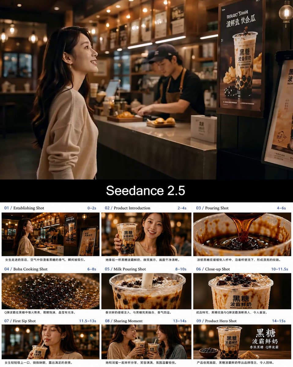 Boba Milk Commercial Visual Reference