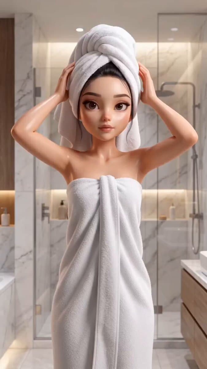 Pixar Style Beauty Routine Animation