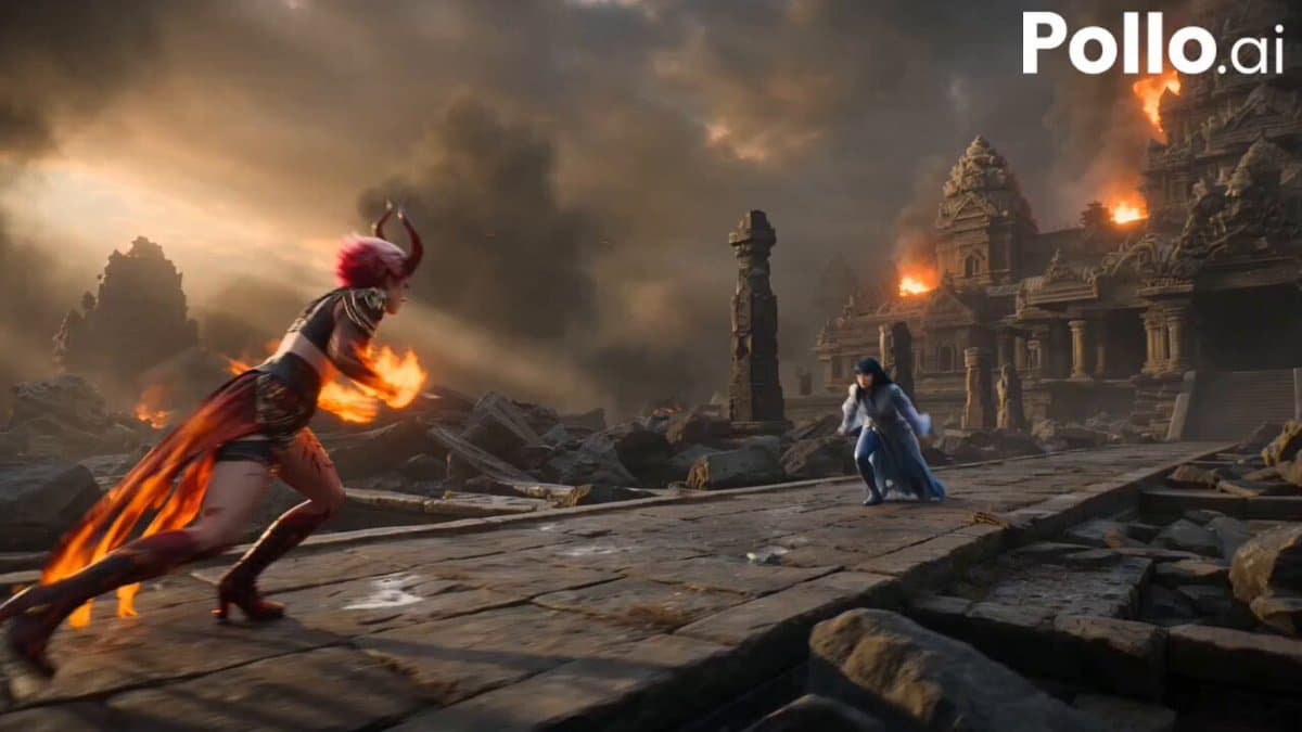 Fire Phoenix vs Water Dragon Battle