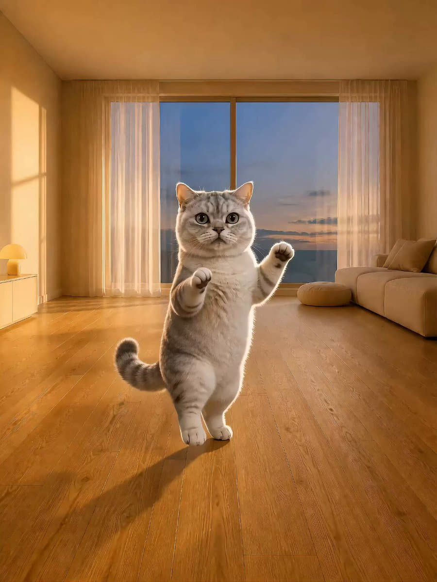 3D Brazilian Shuffle Cat Dance