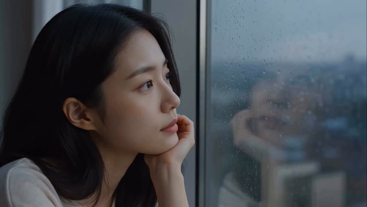 East Asian Woman Apartment Solitude