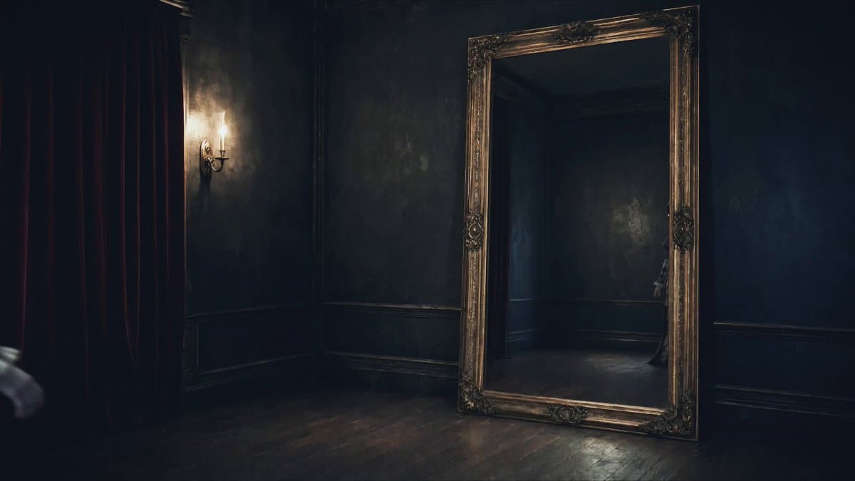 Dark Gothic Psychological Horror Mirror Scene